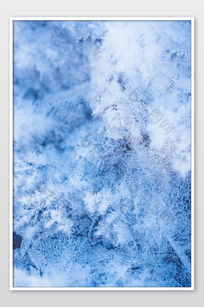 清晨的低色温雪地背景