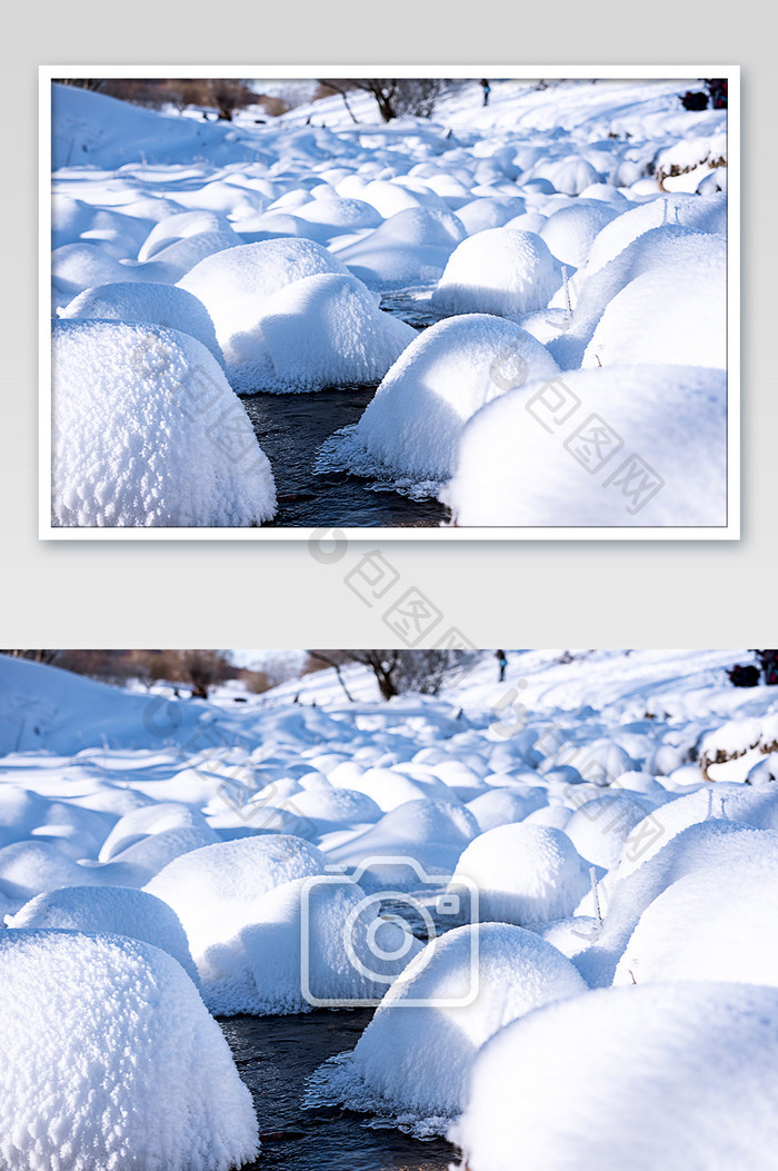 冬季草原奇观雪馒头