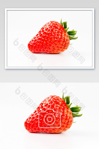 白色背景草莓特写广告素材图片