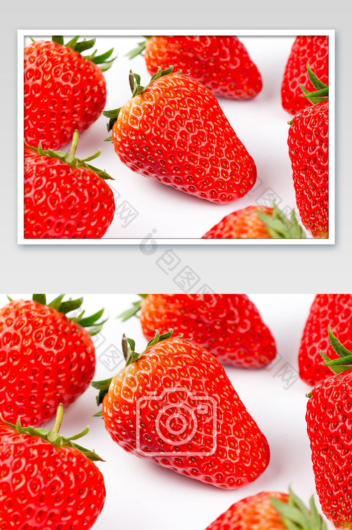 新鲜草莓果肉水果特色夏季