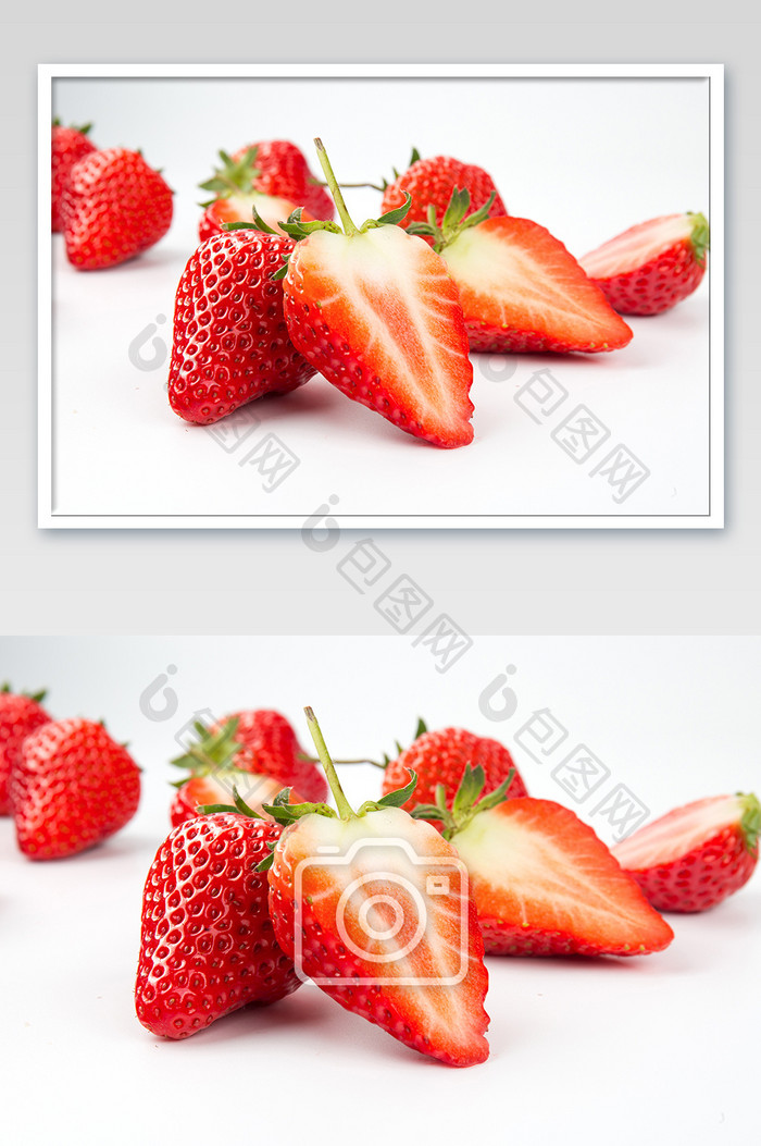 牛奶草莓新鲜健康的水果