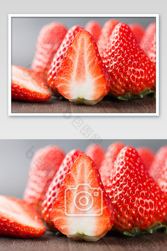 红色草莓意境拍摄好吃好看的水果图片