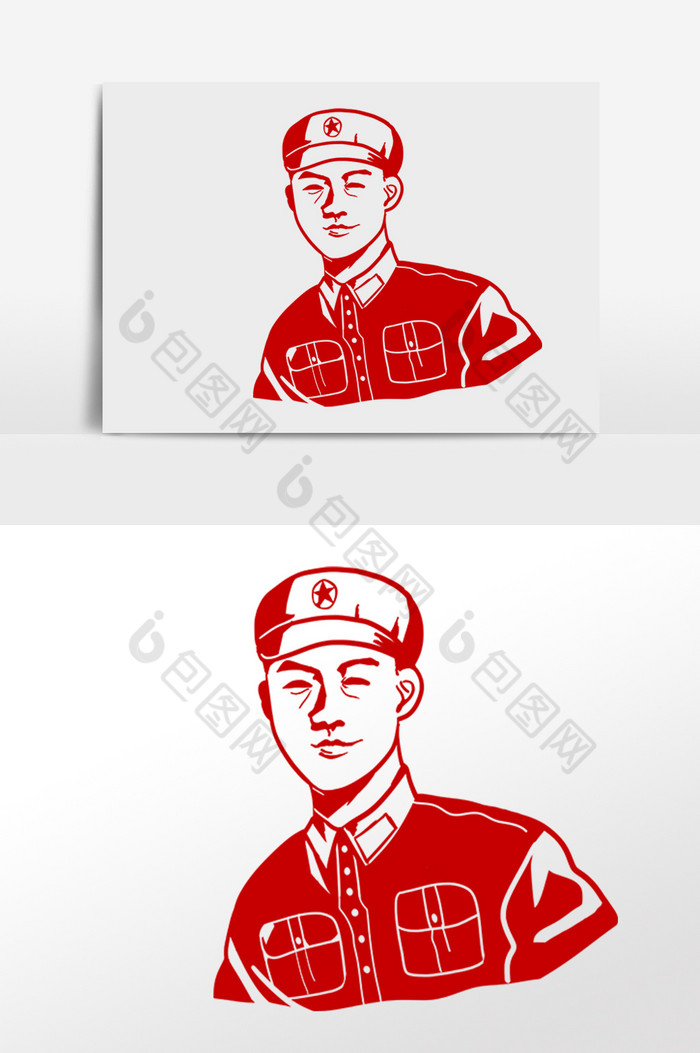 雷锋剪影雷锋精神图片