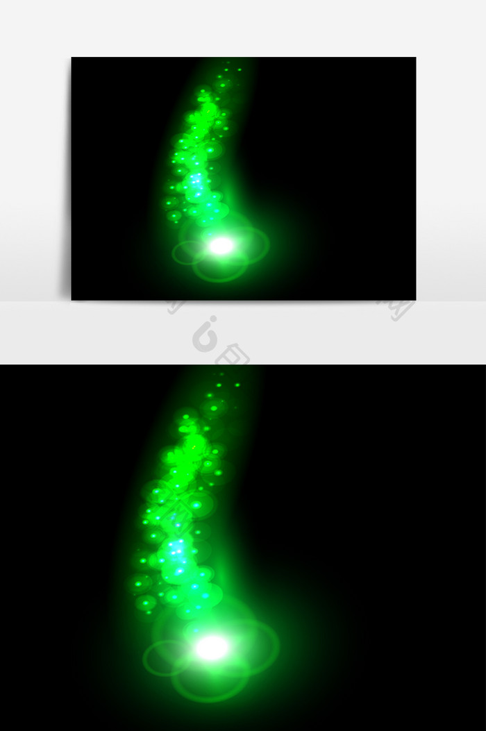 动感炫光绿色光束光线
