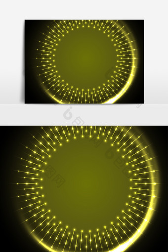 光芒四射光圈圆形光环图片