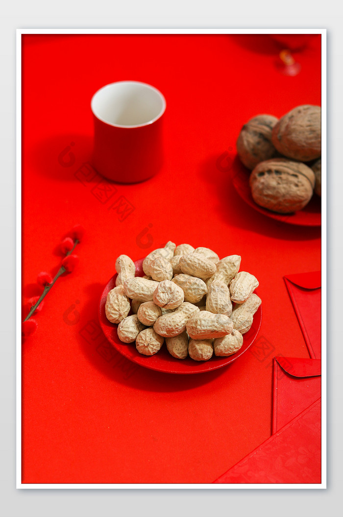 清新年味红色春节摄影的图