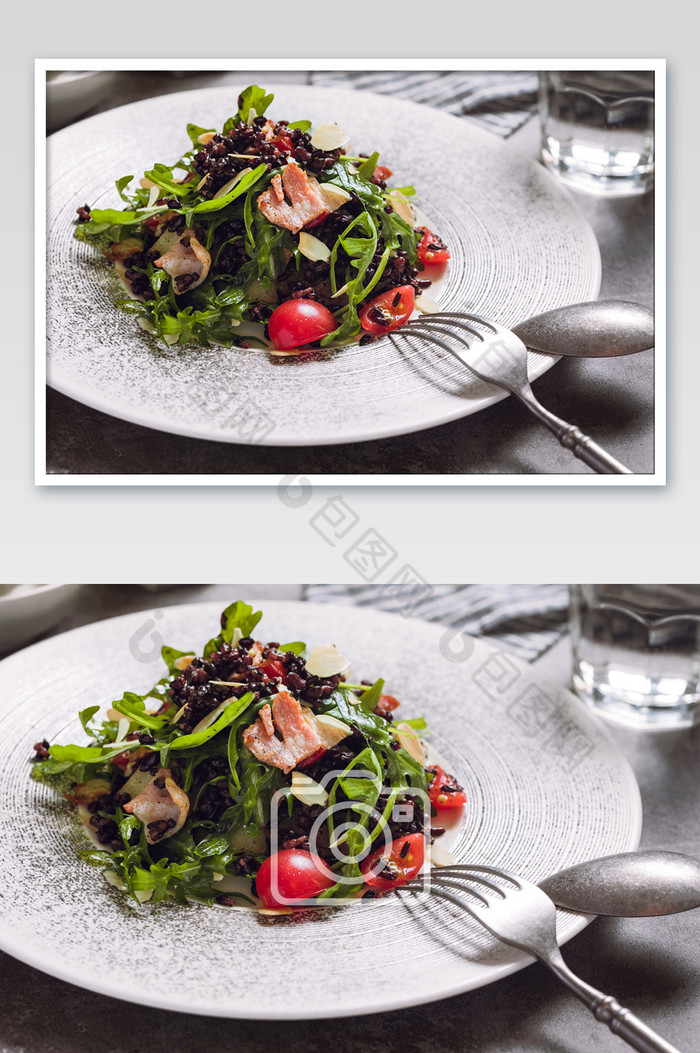 一盘健康的蔬菜沙拉图片图片