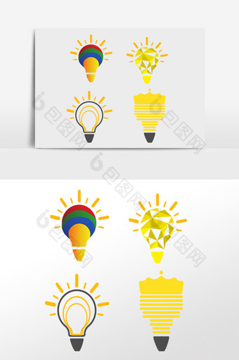 创意照明灯泡标识图片