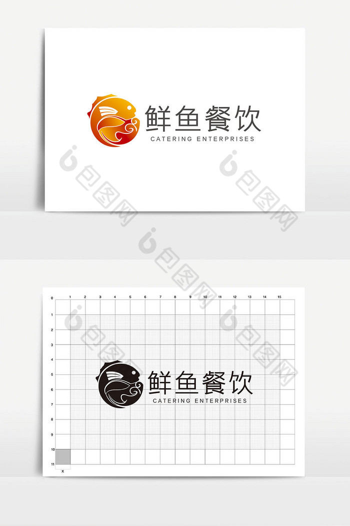 鱼图形餐饮海鲜logo标志图片图片