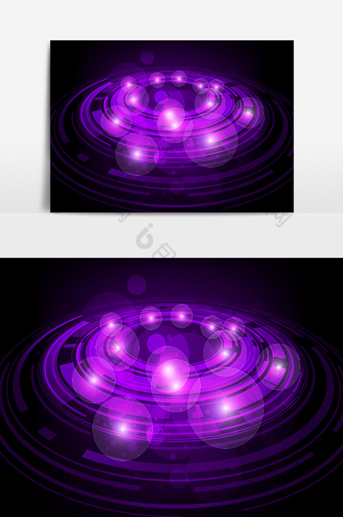 科技紫色炫光光点