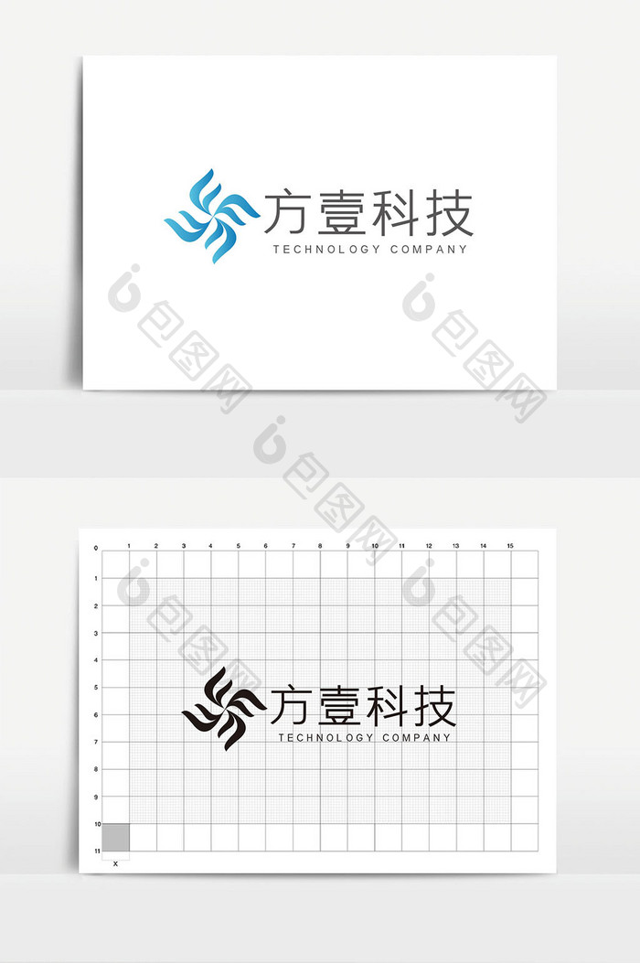 大气时尚F字母商务科技logo标志