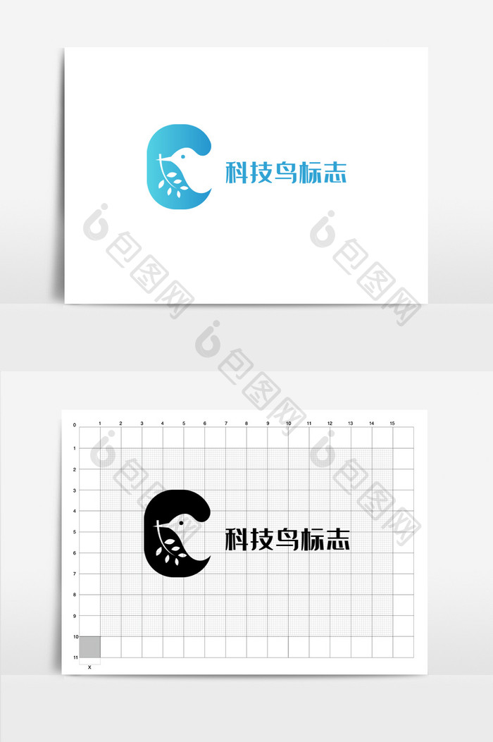 科技动物鸟LOGO