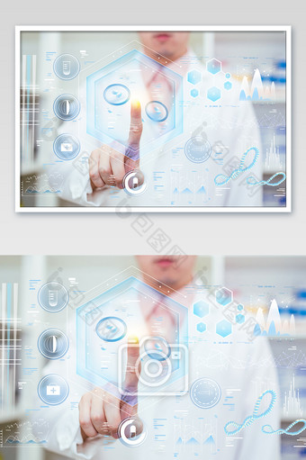 健康医疗大数据智能触控图片