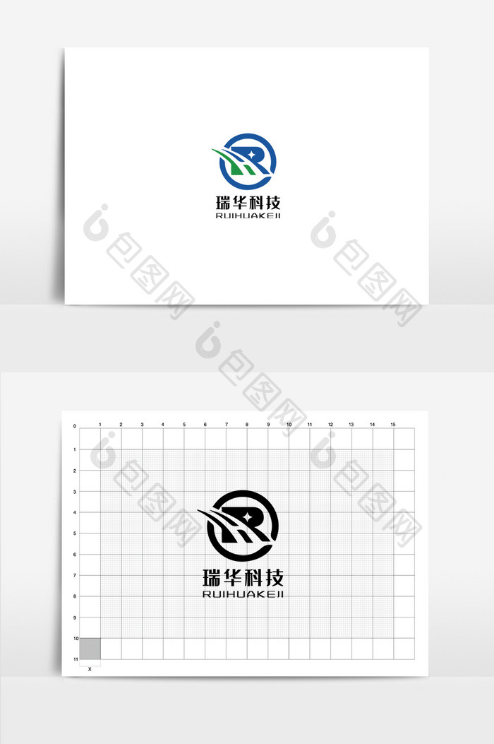 大气字母矢量科技通用logo标志