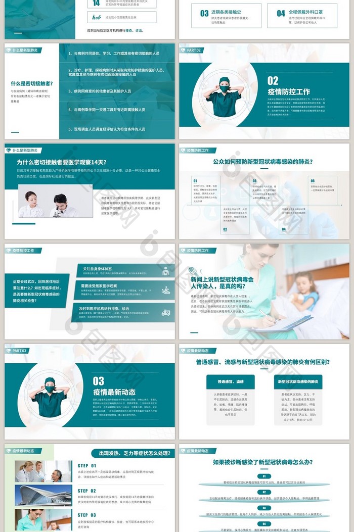 抗击新型冠状病毒性肺炎PPT模板