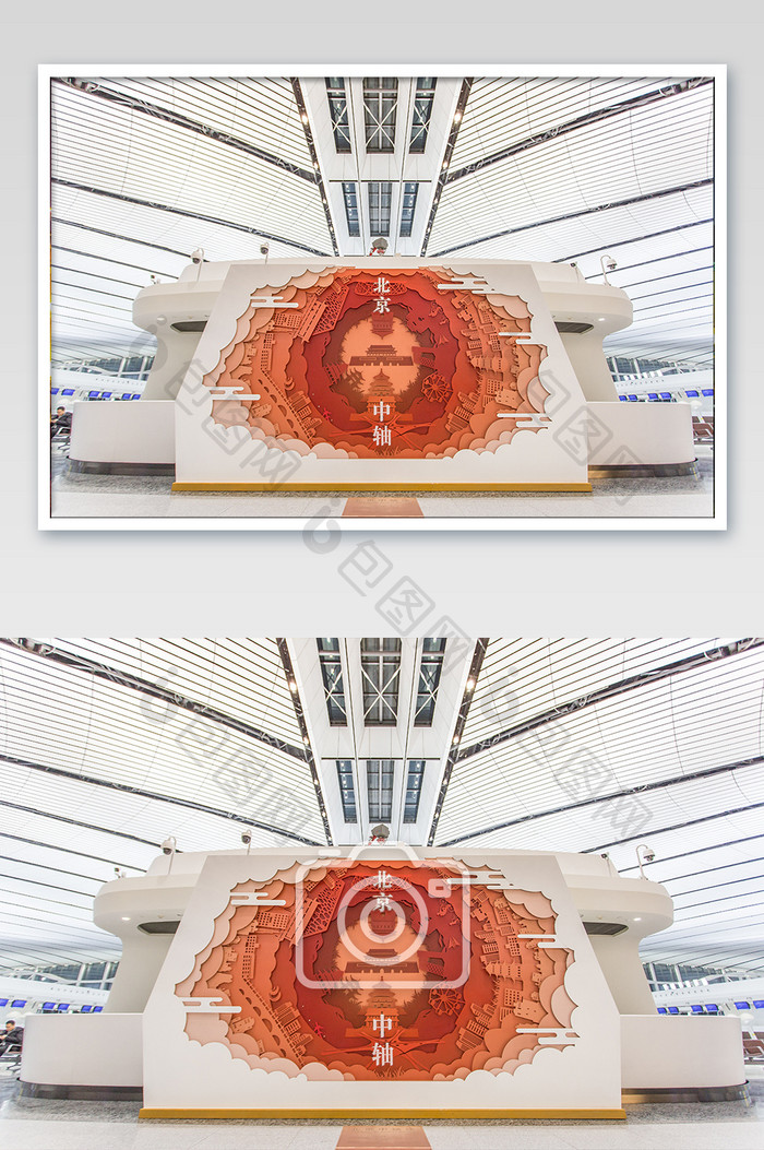 北京大兴国际机场的建筑网红大气摄影图片