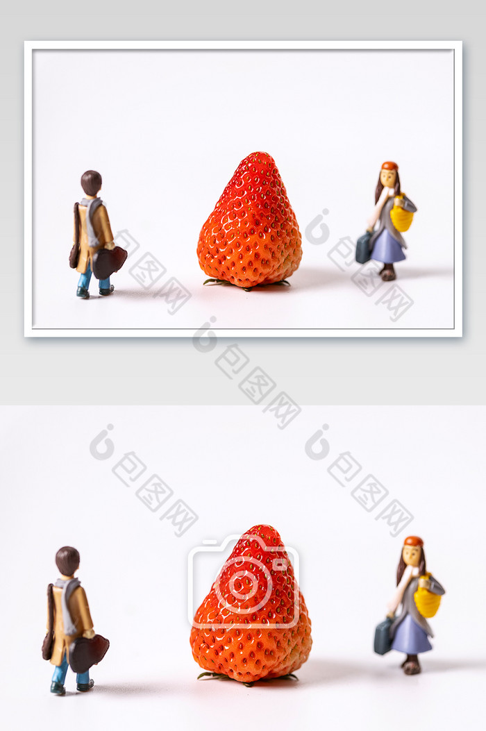 草莓创意情侣海报背景图片图片