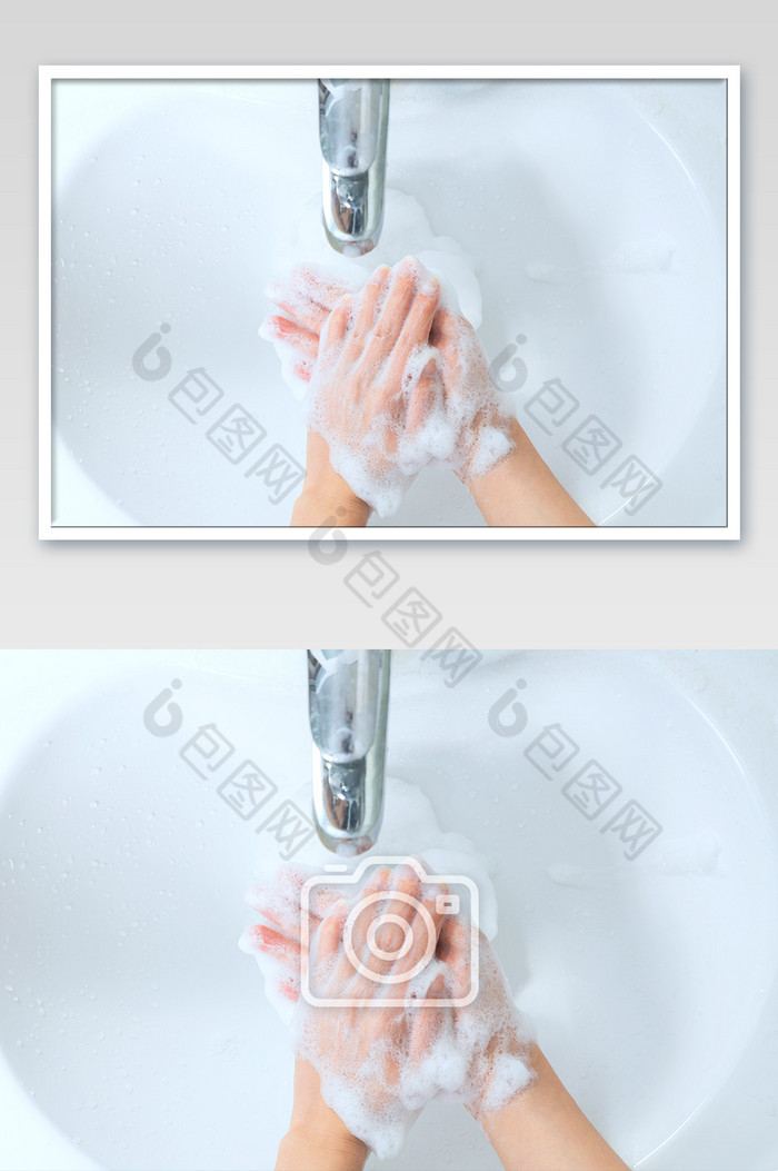 抗击肺炎倡议公益宣传洗手特写图片图片