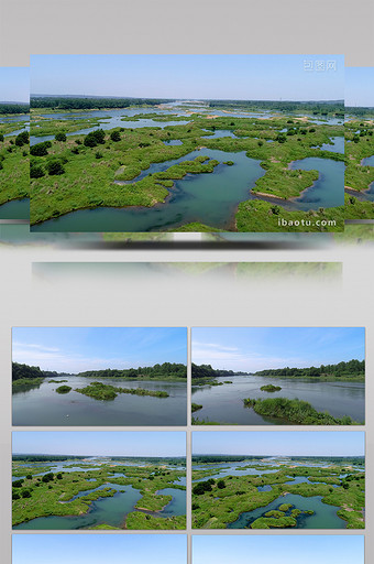 航拍高清湿地生态环境图片