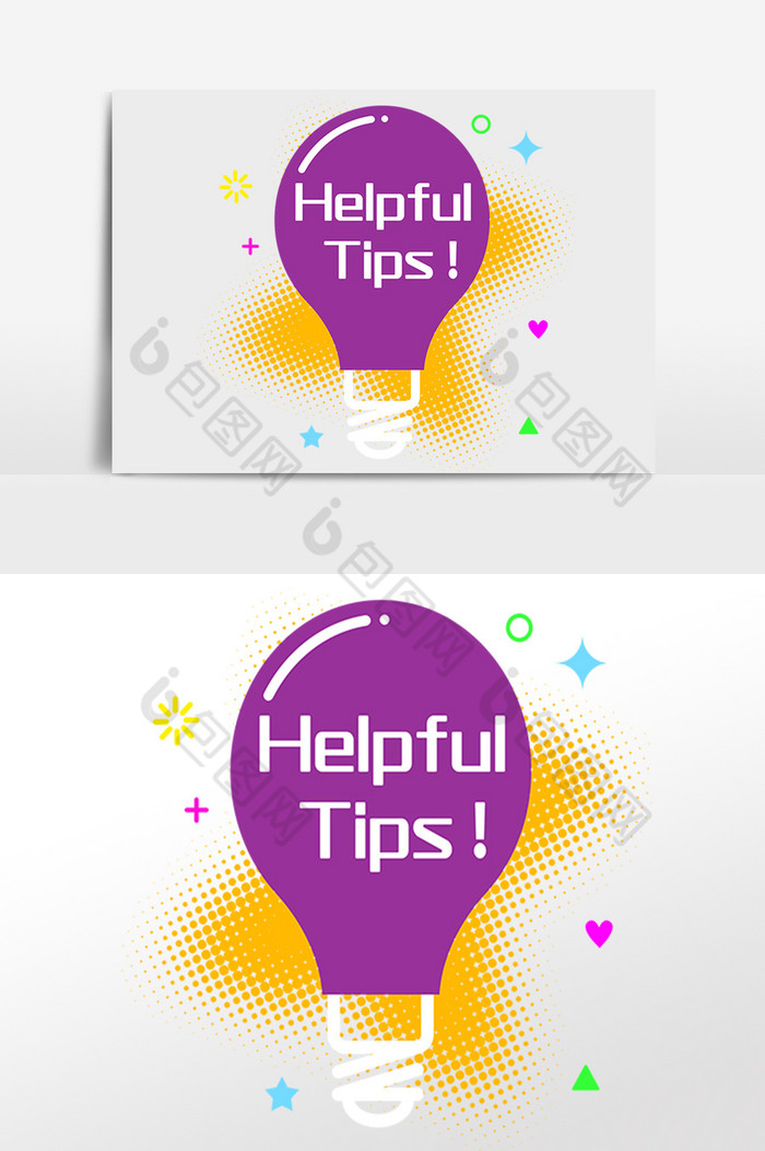灯泡能源小贴士tips标签图片图片