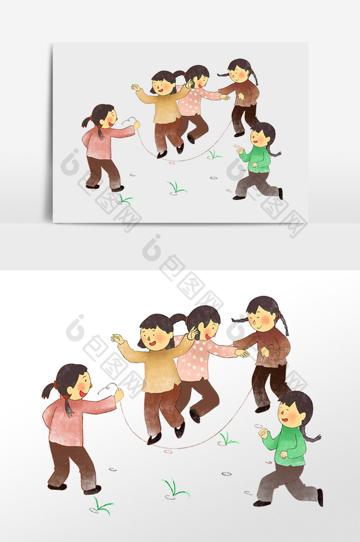 童年记忆玩耍跳绳儿童
