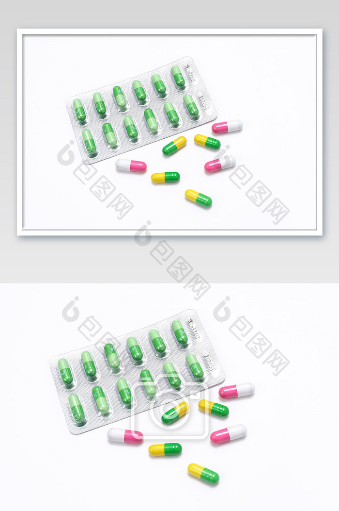 消炎胶囊摄影图片