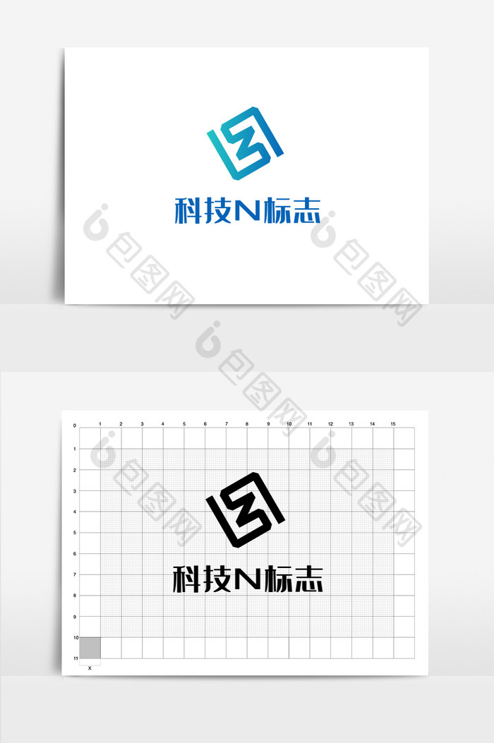 科技N现代logo