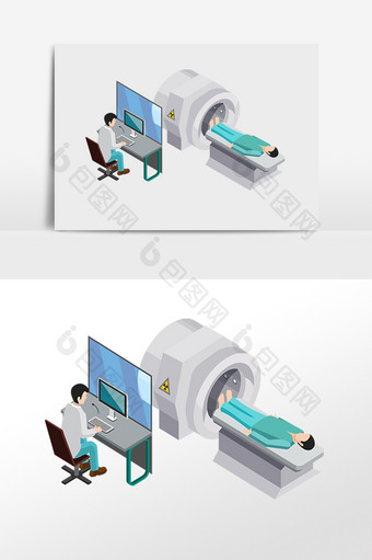 医院检查做CT病人图片
