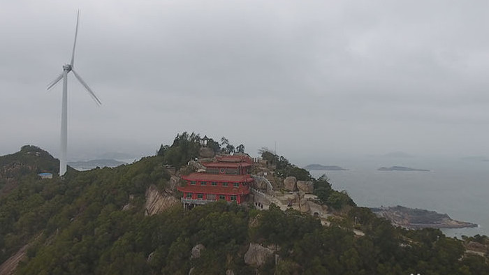 实拍静静的渔港美丽的海湾视频