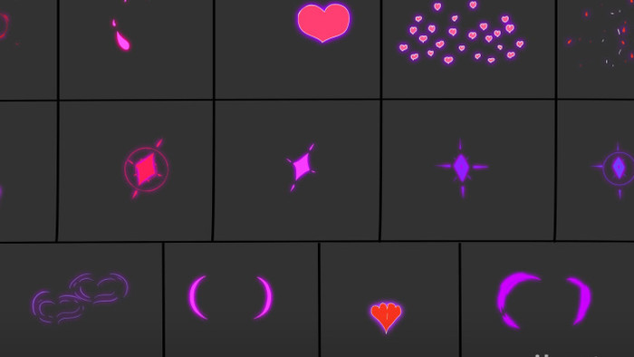 14个情人节卡通涂鸦特效元素动画AE模板