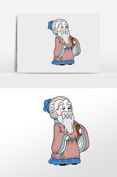 古代人物孔子形象图片