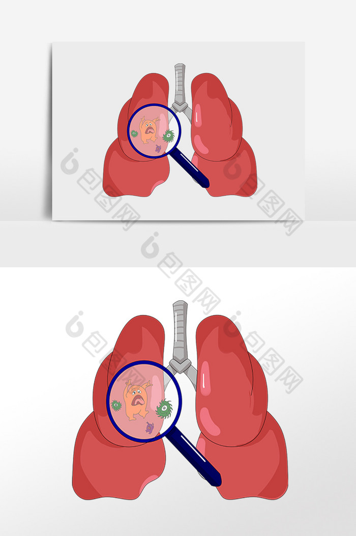 肺炎症状插画图片图片