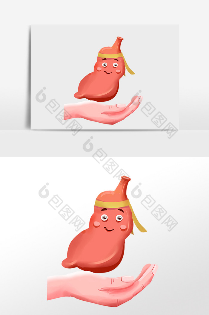养胃护胃插画图片图片