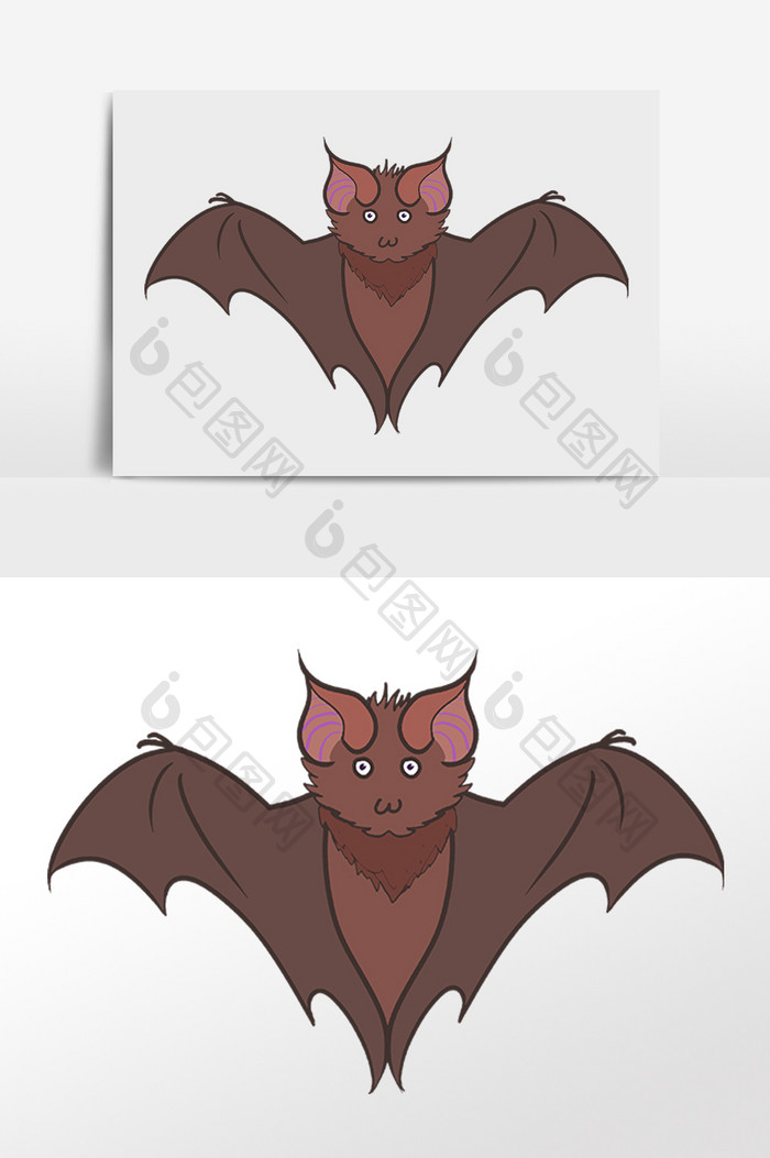 动物蝙蝠手绘插画