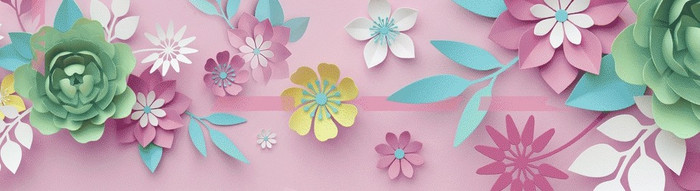 粉色纸花唯美春季上新宣传海报动图GIF
