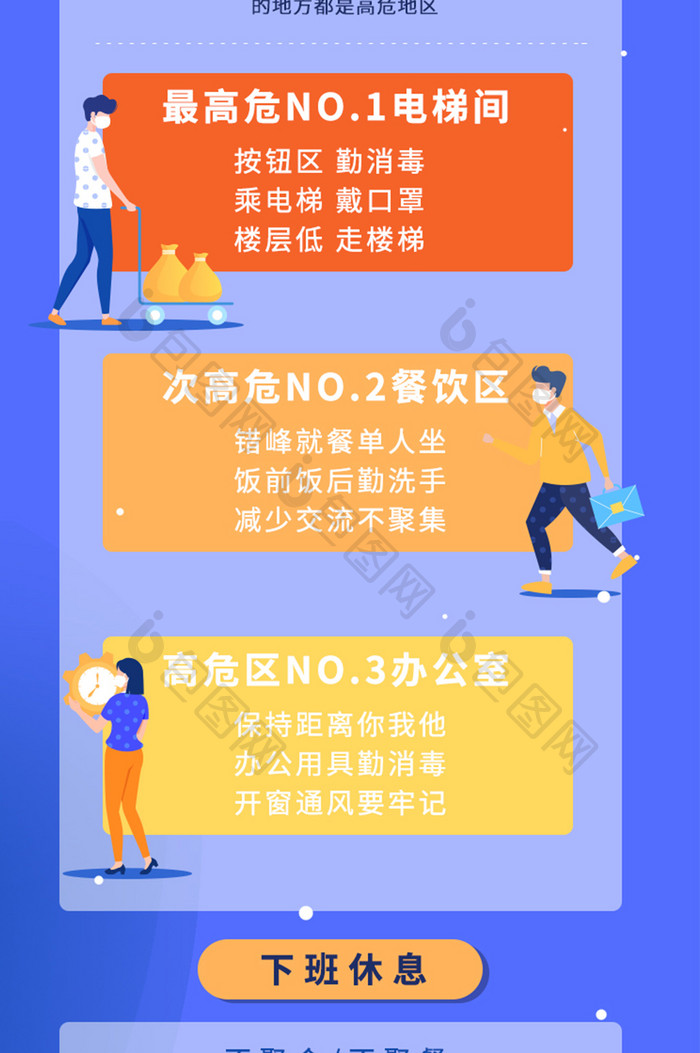 冠状病毒公众防疫预防指南劳动者返工H5