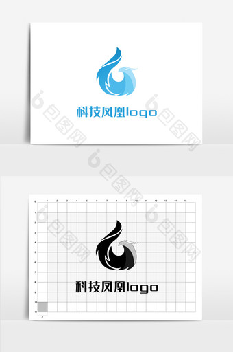 科技现代凤凰鸟logo图片