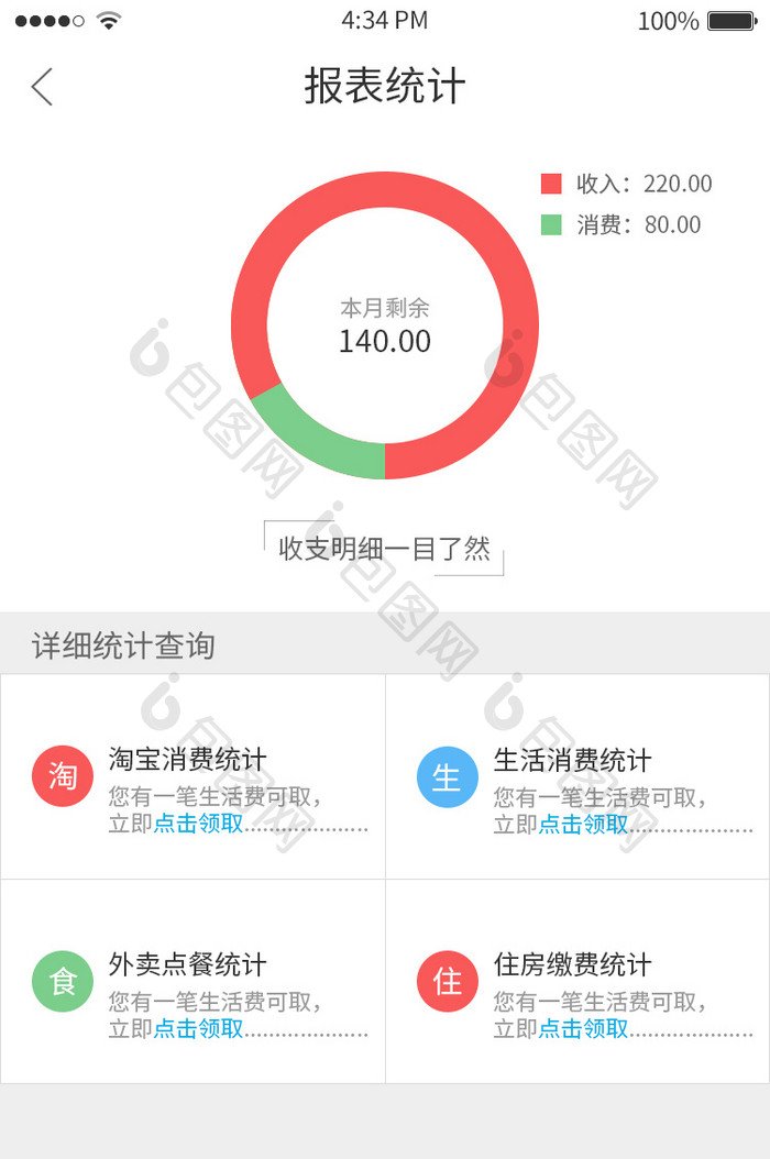 白色简约可视化报表系统UI界面动效