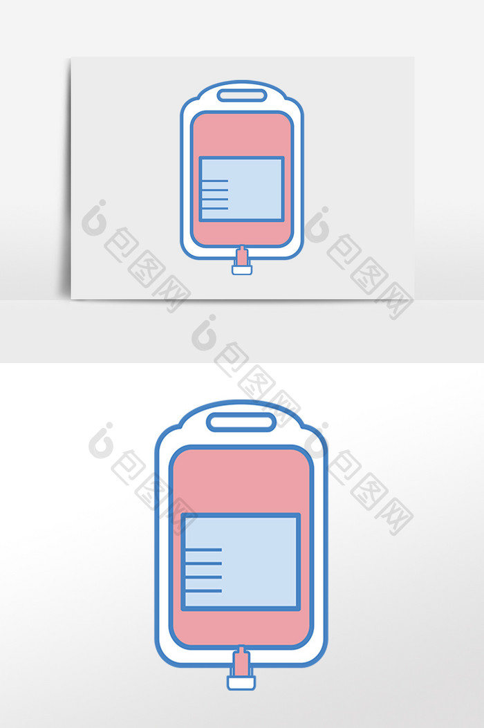 医疗医院血浆吊瓶手绘图标元素