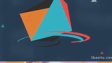 时尚活力图形色彩明亮包装片头片尾ae模板