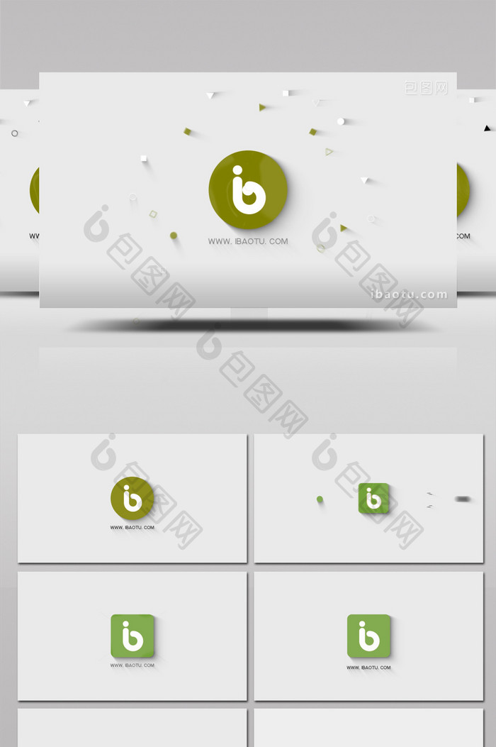 3款极简主义LOGO开场动画AE模板