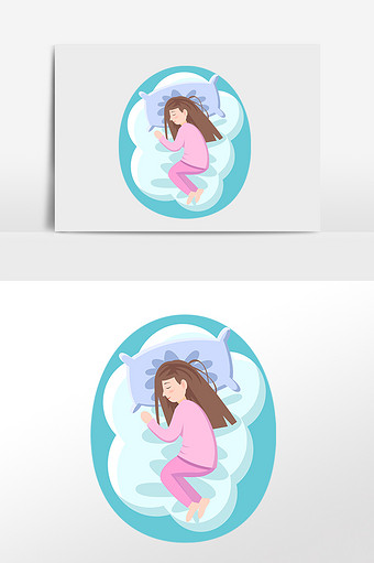 睡眠晚安睡觉女孩