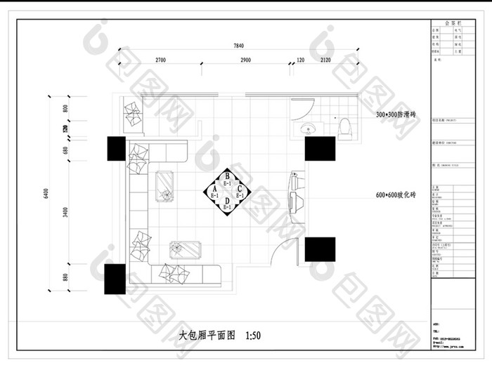 现代金色KTV包厢施工图