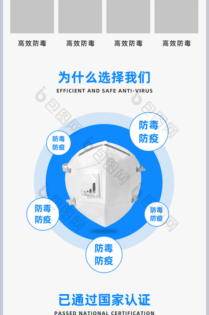 一次性防毒抗疫情病毒口罩安全国家认证