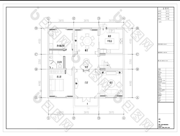 别墅住宅CAD施工图纸
