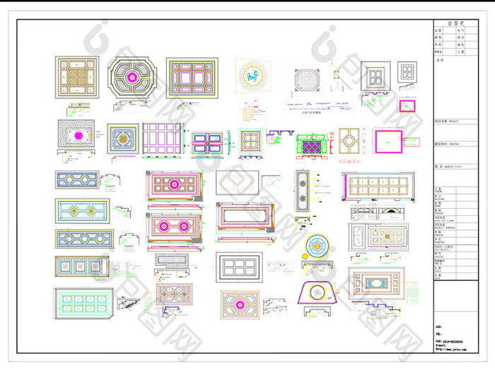 吊顶天花CAD图纸