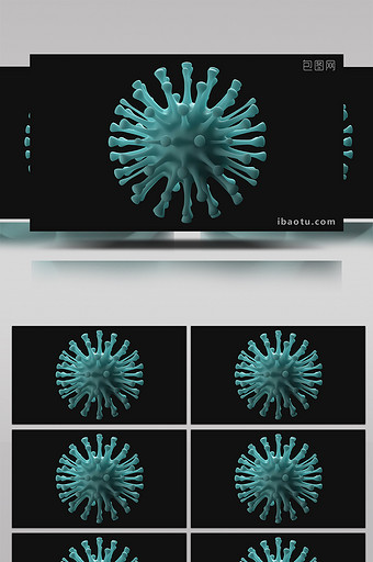 4K新型冠状病毒模型高清视频素材图片