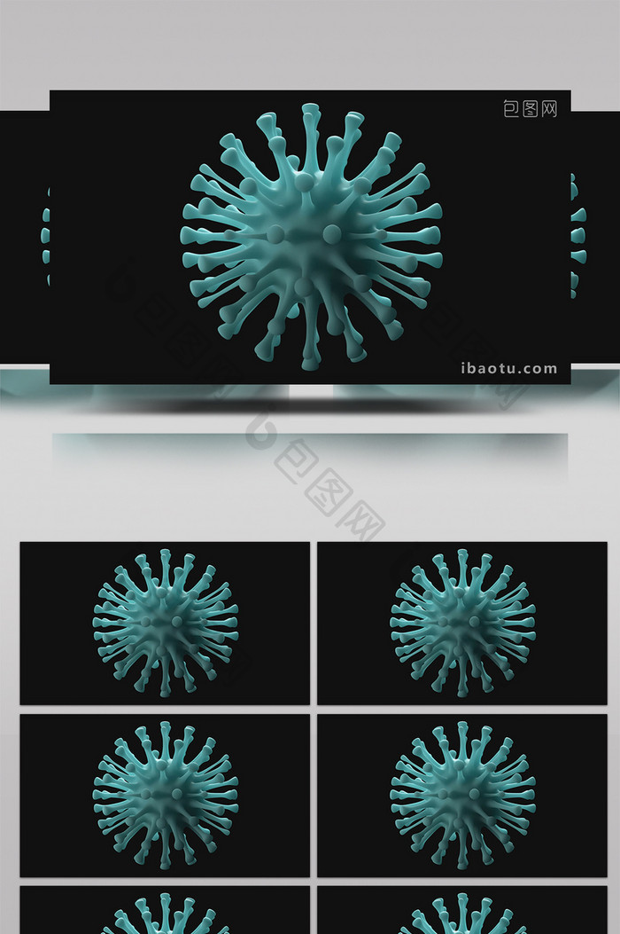 4K新型冠状病毒模型高清视频素材
