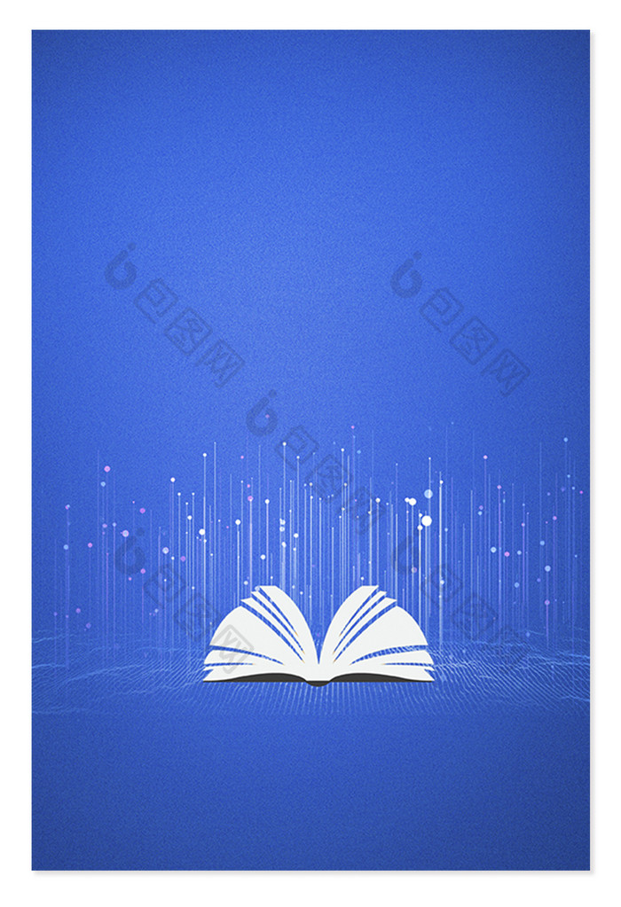 蓝色世界读书日节日宣传海报背景