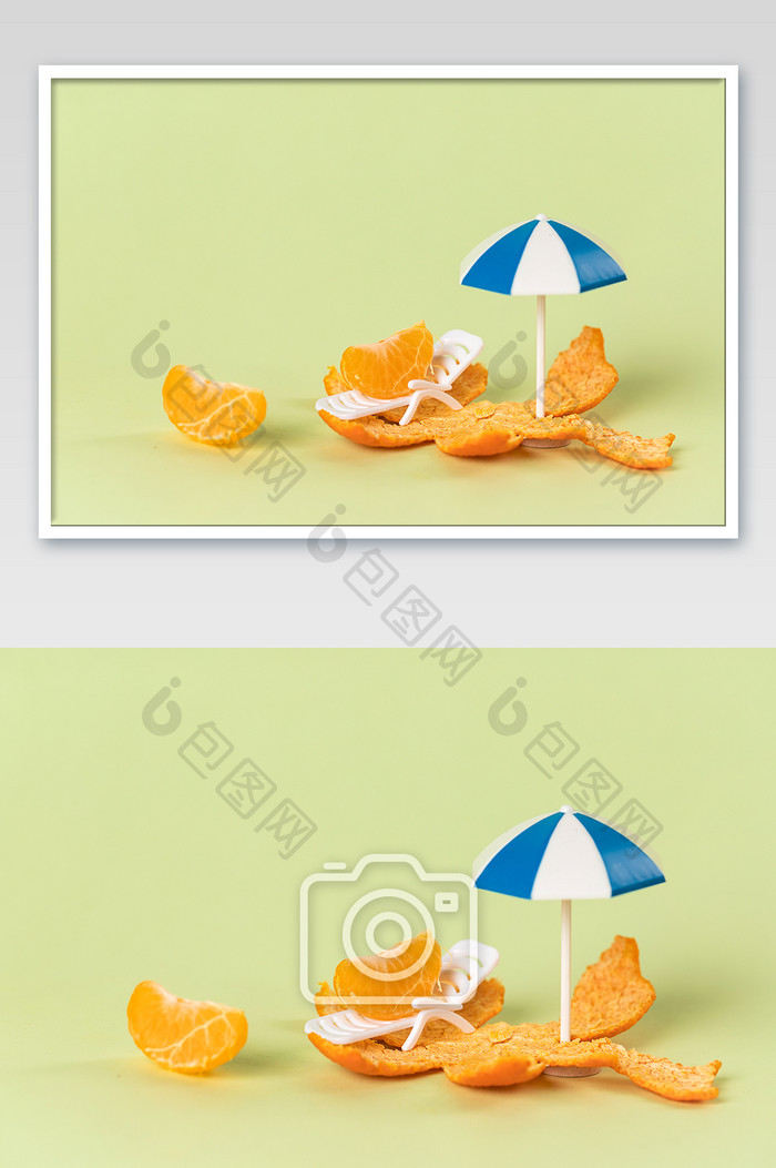 橘子创意图片海报
